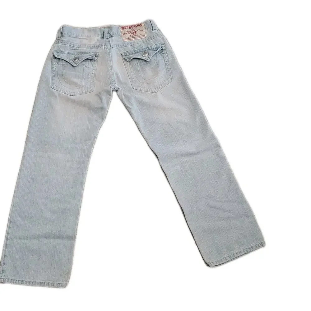 True Religion Billy Super T Light Wash Jeans Men's 34 USA Y2K 33x29